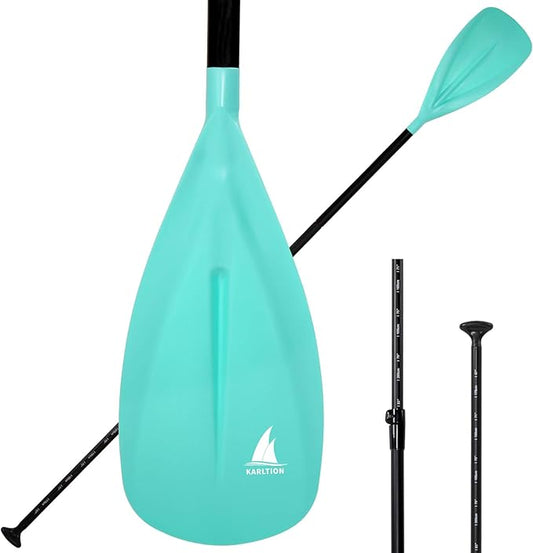 SUP Paddle - 3-Piece Adjustable Aluminium SUP Paddle with Glass Fiber Blade for Surfing, Floating, Water Sports