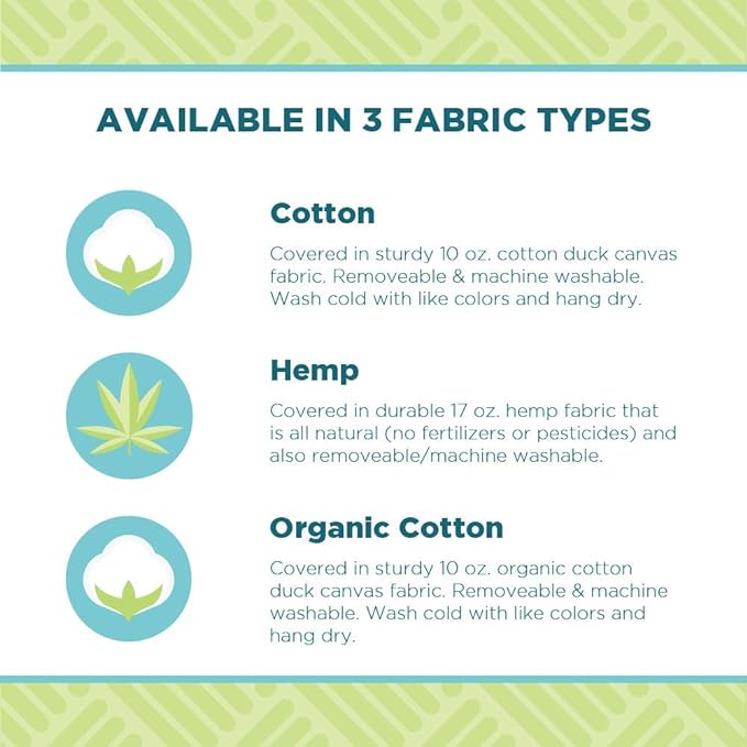 Bean Products Meditation Cushion - Zabuton Meditation Pillows for Sitting on Floor, Yoga Cushion, Cotton Yoga Pillow, Zen Kneeling Prayer Pad- Made in USA - Premium 32x26x3, Natural