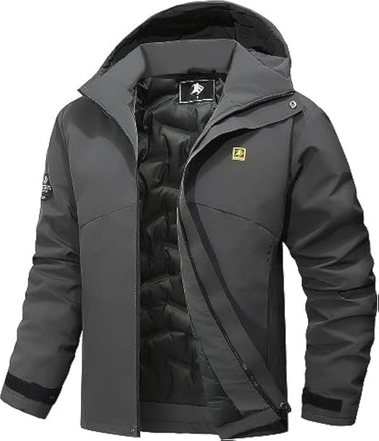 Men's Warm Winter Coats Waterproof Ski Jacket Windproof Snow Coat Mountain Windbreaker Hooded Raincoat