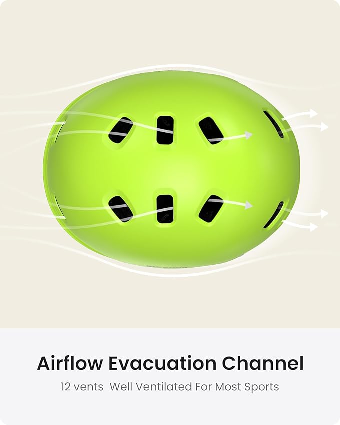 OutdoorMaster Skateboard Cycling Helmet - Two Removable Liners Ventilation Multi-Sport Scooter Roller Skate Inline Skating Rollerblading for Kids, Youth & Adults