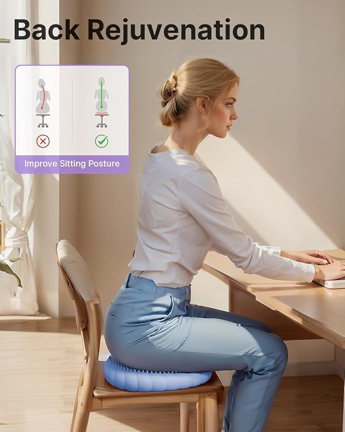 Wobble Cushion-Stability Wiggle Seat with Pump,Balance Disc for Yoga Core Training, Posture Correction, Sensory Focus, Wobble Seat for Office or Classroom Use