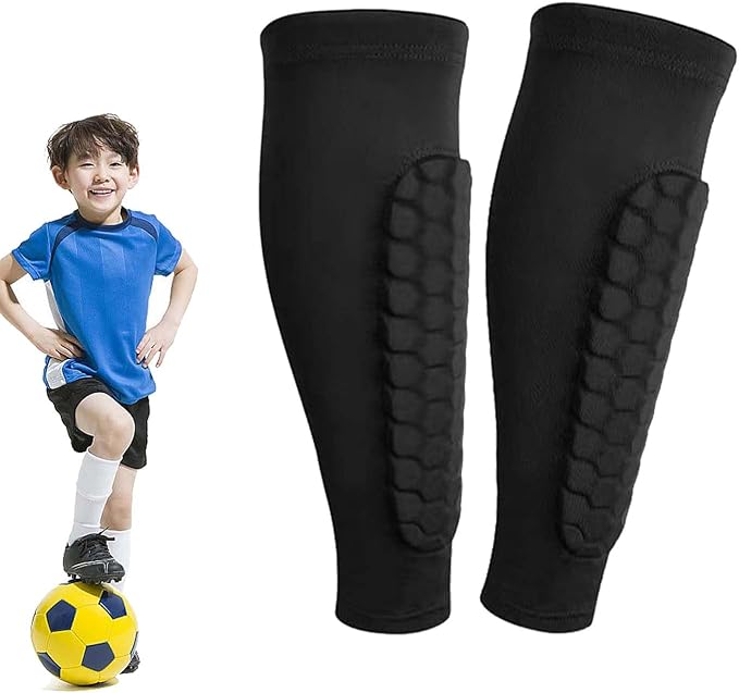 Shin Defender Shin Guards Kids 2 Pair, Shindefender Shin Guards Soccer, with Honeycomb Pads, for Soccer Kids Youth Adult