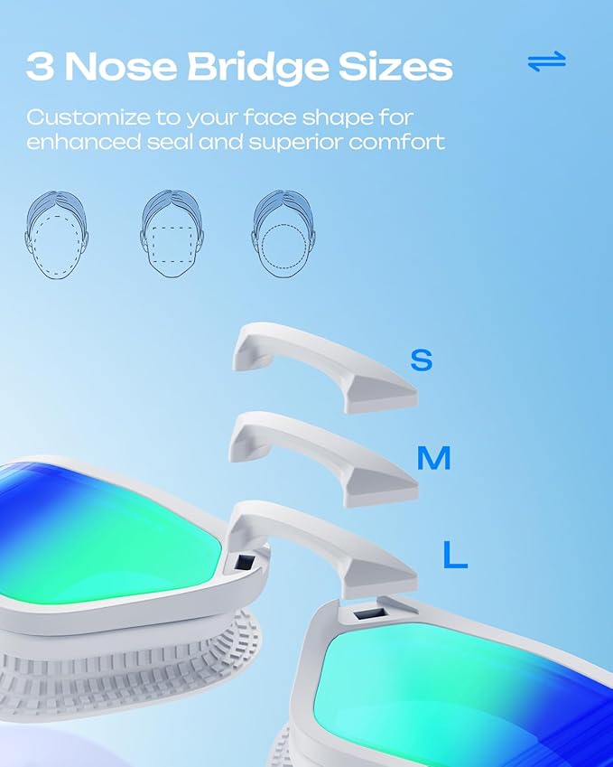 Swim Goggles, Unisex Adult Swimming Goggles for Men Women Youth - Anti Fog, Anti UV, No Leakage, HD Wider View