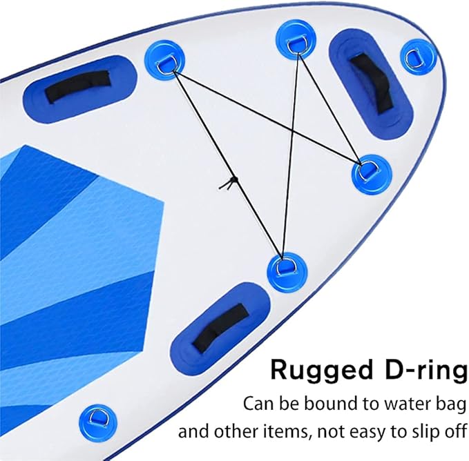 TOBWOLF 6 Pack Stainless Steel D-Ring Patch for Inflatable Boat Kayak Dinghy SUP, D-Ring PVC Patch Stand-Up Paddleboard Canoe Rafting Accessories, NO Glue Included