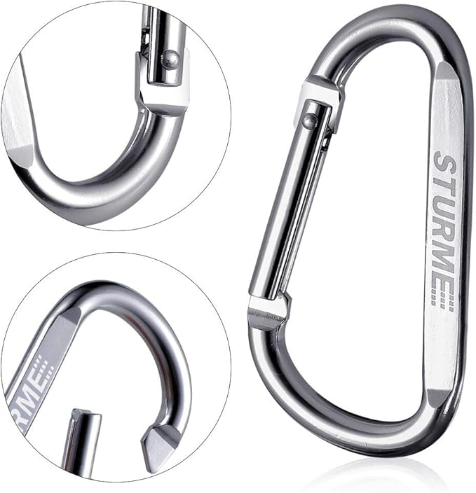 STURME 12pcs Carabiner Clip 3" Small Durable Carabiner Keychain Carabeaner Hooks