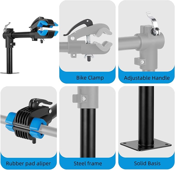 Urban Deco Bike Repair Stand Bench Mount Bike Stand Wall Mounted Bike Work Stand Bicycles Maintenance Rack Bike Clamp for Road Mountain Bike,Road Bike