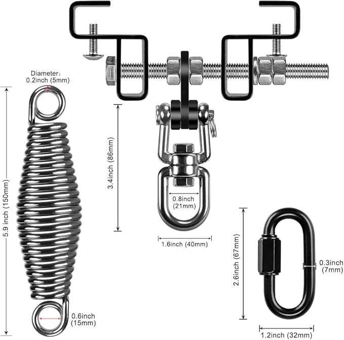 BeneLabel Punching Bag Hanger, Heavy Bag Mount, Boxing Bag Kit, Holder, Wall Mount, Accessories for Beam, 400KG Capacity