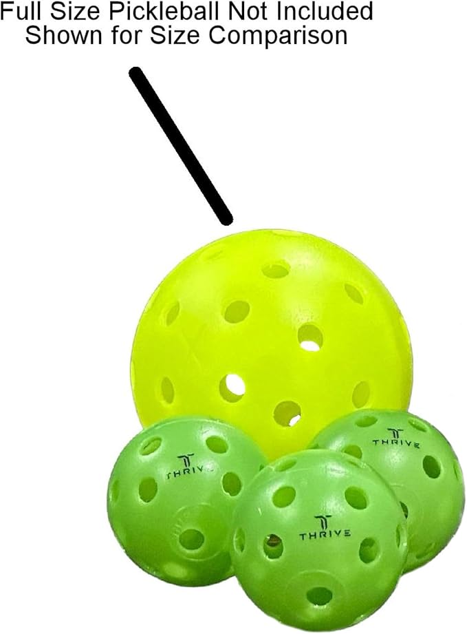 Thrive Pickleball Training Paddle Kit - Includes Trainer Paddle, 3 Fast Hands Mini Pickleballs & Paddle Eraser - T-700 Carbon Fiber, Extra Long Handle, 16mm Core