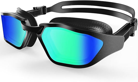 Swim Goggles, Unisex Adult Swimming Goggles for Men Women Youth - Anti Fog, Anti UV, No Leakage, HD Wider View