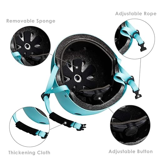 Kids Bike Helmet, Toddler Helmet for Youth Adult, Knee Pad Elbow Pad Wrist Guard Protective Gear Set for Skateboard, Bike, Skating, Cycling