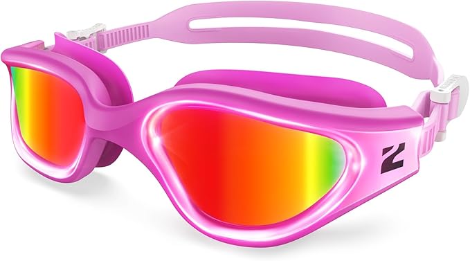 ZIONOR G1 Nava Super Anti-Fog Unisex Swim Goggles Mirror/Bright Smoke Lens
