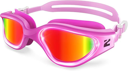 ZIONOR G1 Nava Super Anti-Fog Unisex Swim Goggles Mirror/Bright Smoke Lens