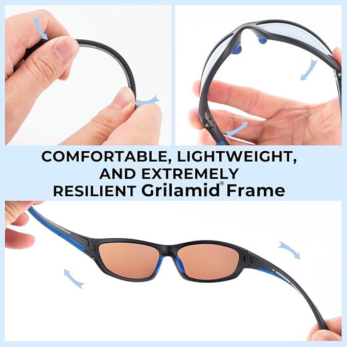 KastKing Hiwassee Polarized Sport Sunglasses for Men and Women, Wrap Sunglasses for Fishing Cycling and Running,UV Protection