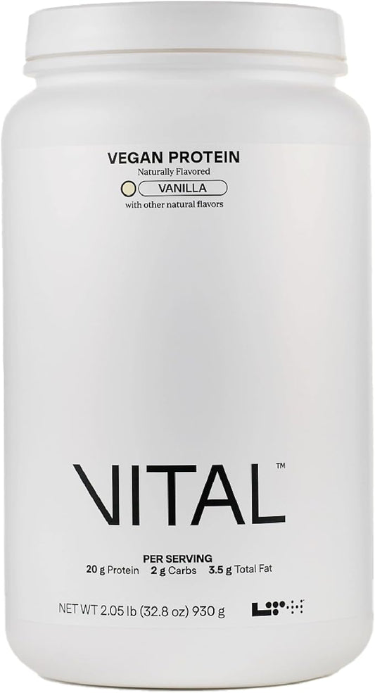 LTH Vital Vegan Protein - Trusted by Life Time Fitness Members - Plant-Based Protein Powder Made from Pea Protein - Supports a Healthy Immune System - Dairy Free & Soy Free - Vanilla, 30 Servings