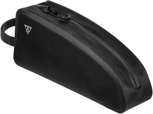 Topeak TopLoader DryBag 1L – Waterproof TPU Top Tube Bag with Strap/Bolt-On Mount, Weatherproof Zipper, Semi-Rigid Design, 24x10x6 cm, 121g – Black