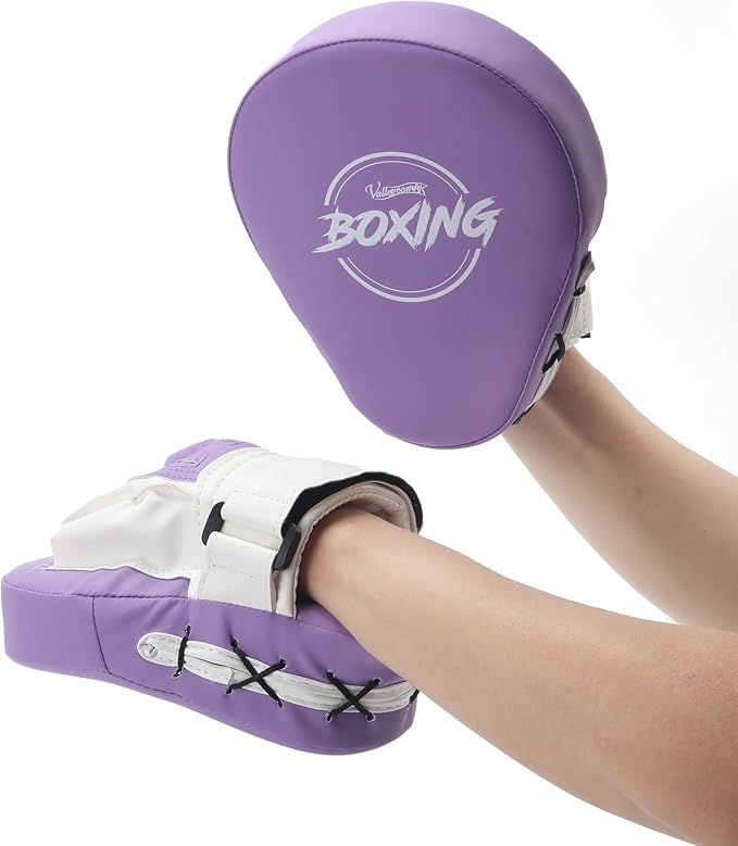 Valleycomfy Boxing Curved Focus Punching Mitts- Leatherette Training Hand Pads