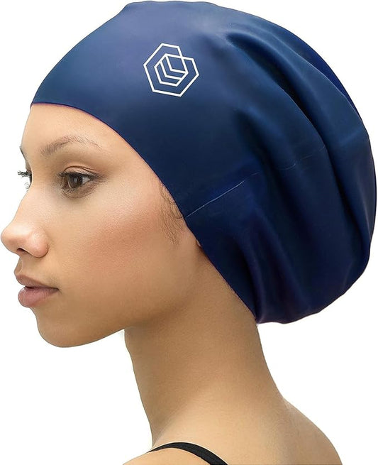SOUL CAP - Large Swimming Cap for Long Hair - Designed for Long Hair, Dreadlocks, Weaves, Hair Extensions, Braids, Curls & Afros - Women & Men - Silicone