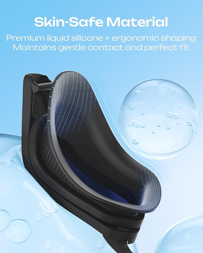 Swim Goggles, Unisex Adult Swimming Goggles for Men Women Youth - Anti Fog, Anti UV, No Leakage, HD Wider View