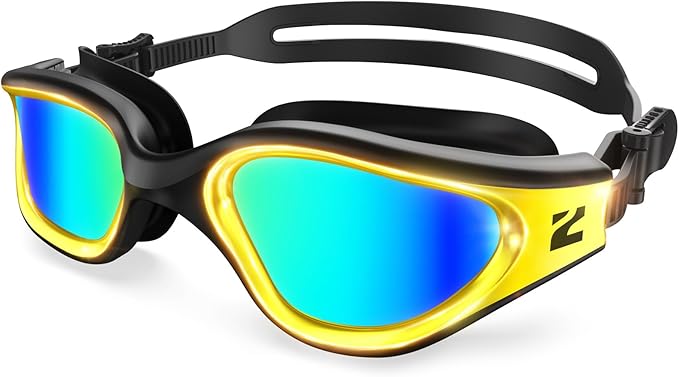 ZIONOR G1 Nava Super Anti-Fog Unisex Swim Goggles Mirror/Bright Smoke Lens