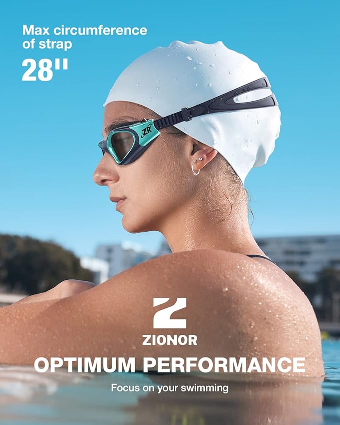 ZIONOR Swim Goggles, G1 MAX Polarized Anti-Fog Swimming Goggles for Men Women