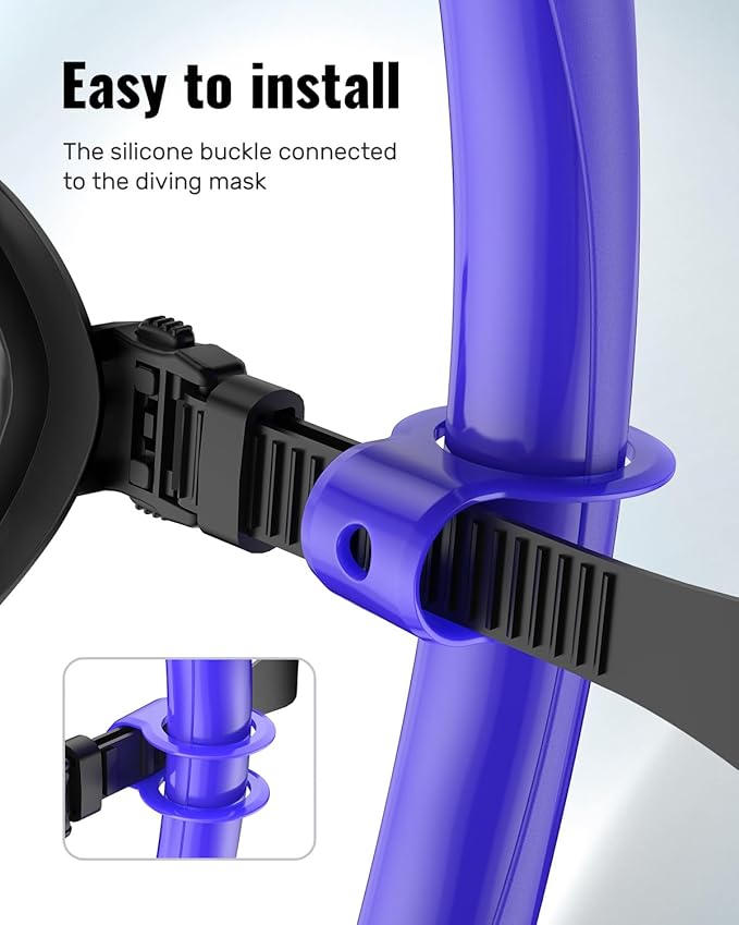 W WSTOO Adults Diving Snorkel Breathing Tube Silicone Flexible Foldable Snorkel Anti-Drop for Freediving Swim Training,Diving and Scuba Diving,Easy to Carry for Travel