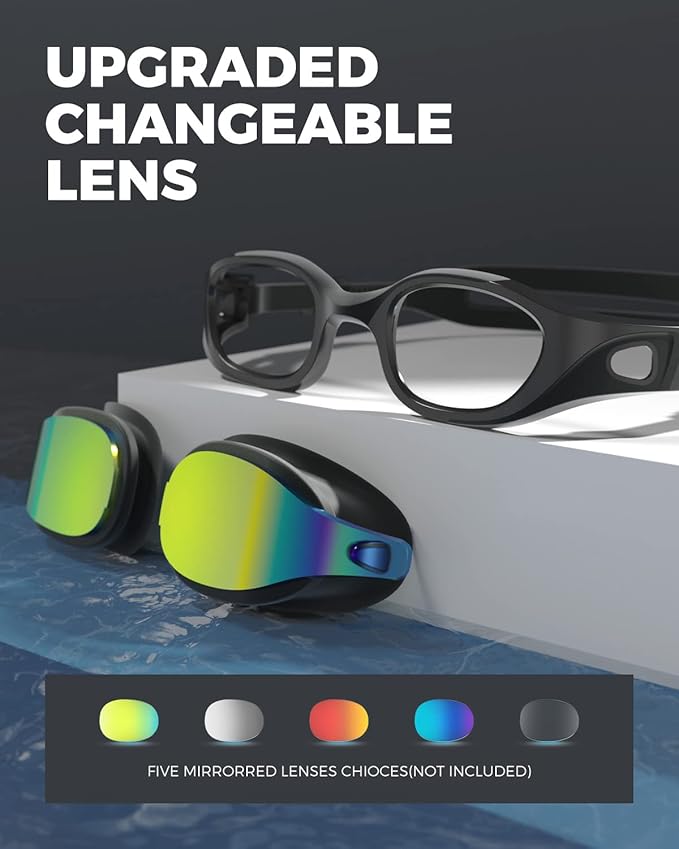 OMID Swim Goggles, P3 Anti-Fog Swimming Goggles for Men Women Anti-UV Goggles