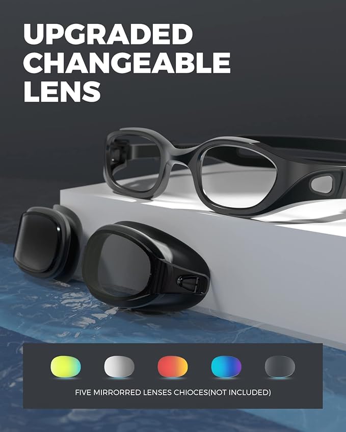 OMID Swim Goggles, P3 Anti-Fog Swimming Goggles for Men Women Anti-UV Goggles