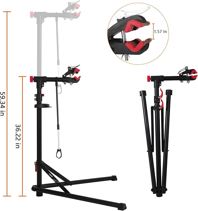 UNISKY Bike Repair Stand for Maintenance Height Adjustable Rack with Quick Release Bicycle Mechanics Maintenance Workstand
