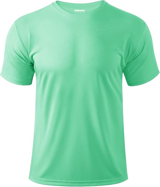 Boladeci Men's Swim Shirt Short Sleeve UPF 50+ Sun Protection SPF UV Moisture Wicking Lightweight Quick Dry Rash Guard