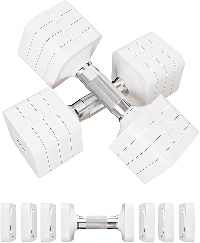 15LB 20LB 50LB Adjustable Dumbbell Set Free Weights Dumbbells Set for Women Men Hand Weights Sets Adjust Dumbbell Weight Sets for Home Gym Exercise Workout Strength Training Equipments