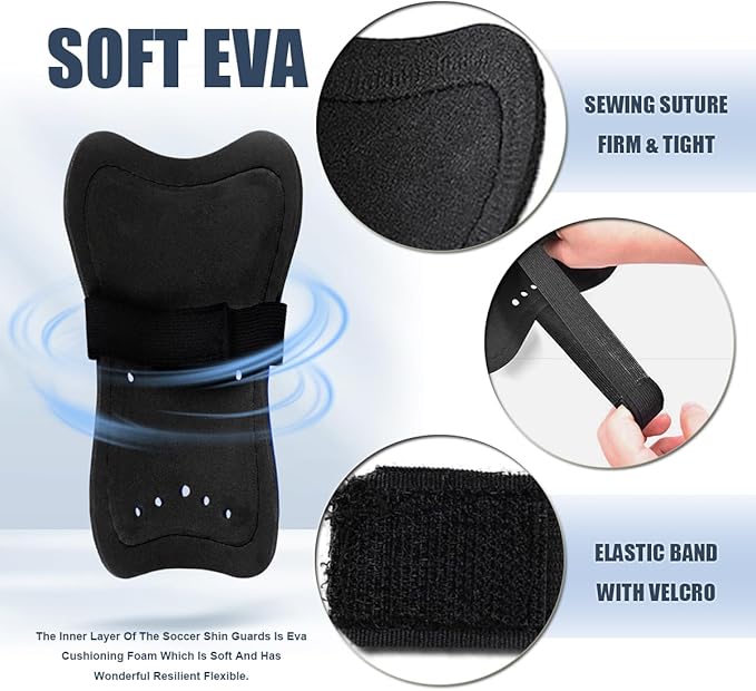 Youth Soccer Shin Guards for Kids Shin Pads Child Calf Protective Gear Protective Soccer Equipment for Boys Girls Children 3-15 Years Old