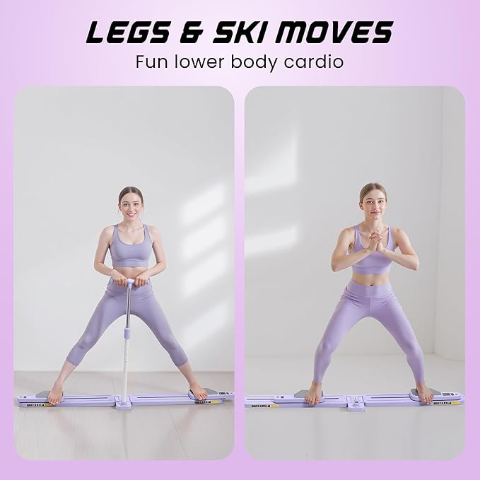 Pilates Equipment, Pilates Board - Multifunctional Pilates Reformer, Reformer Pilates Machine with Reps,Kcal & Timer Display, Home Pilates Kit with Resistance Bands - Workout Sets for Women