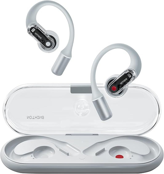 Nothing Ear (Open) Open-Ear Headphones, Earbuds with Earhooks, BT 5.3, Clear Voice Technology with 2 Mics, Fast Charging, Compatible with iPhone & Android -White