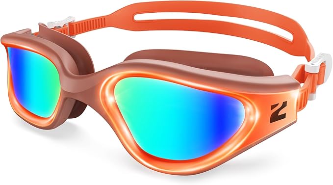 ZIONOR G1 Nava Super Anti-Fog Unisex Swim Goggles Mirror/Bright Smoke Lens