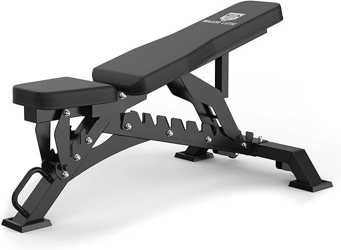 Major Fitness Weight Bench, Capacity Bench Press and 32 Adjustable Positions Strength Training Bench for Garage and Home Gym Workouts, Weight Lifting, and Bench Press