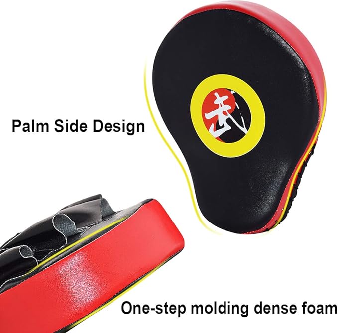TLBTEK 2PCS Curved Punching Mitts Boxing Pads Hand Target Gloves Training Focus Pads for Kickboxing Muay Thai MMA Martial Art UFC for Kids, Men & Women