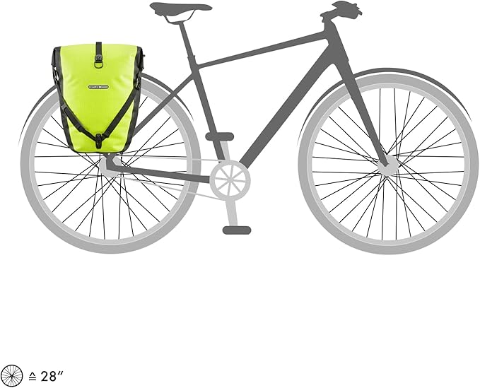 Ortlieb Back-Roller High-Visibilty Pannier - Single Neon Yellow/Black Reflex, One Size