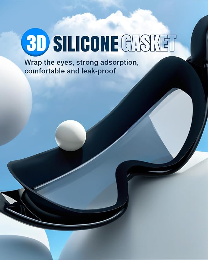 Rantizon Swim Goggles 2 Pack, Wide View Anti Fog&UV Swimming Goggles for Audlt, No Leaking Swim Glasses for Men Women Kids