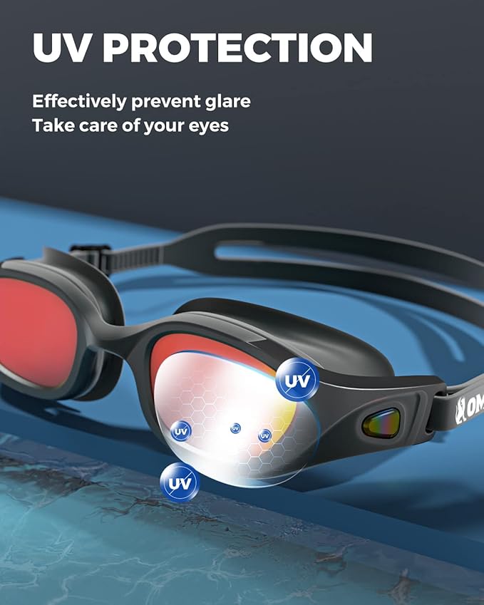 OMID Swim Goggles, P3 Anti-Fog Swimming Goggles for Men Women Anti-UV Goggles