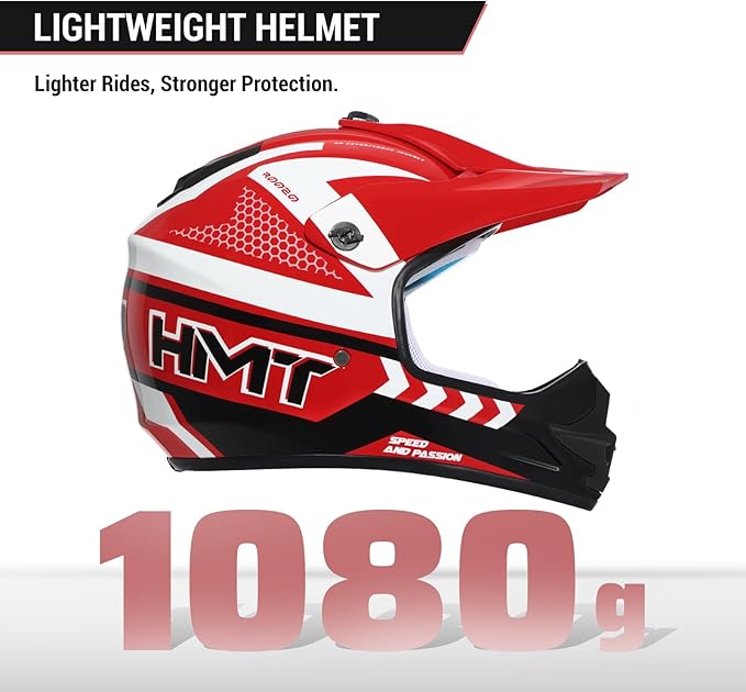 Youth Dirt Bike Helmet DOT Certified - Full Face Motorcycle Helmet for Off-Road, ATV, Street Riding, Includes Adjustable Goggles & Protective Gloves