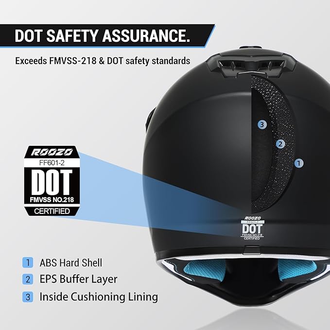 Youth Dirt Bike Helmet DOT Certified - Full Face Motorcycle Helmet for Off-Road, ATV, Street Riding, Includes Adjustable Goggles & Protective Gloves