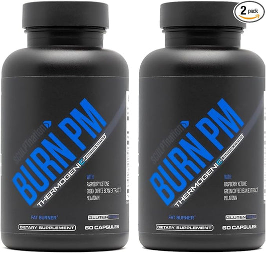 Sculpt Nation by V Shred - Night Time Metabolism Support with Raspberry Ketones, Green Tea Extract and Melatonin - 60 Gluten Free Capsules - 2 Pack