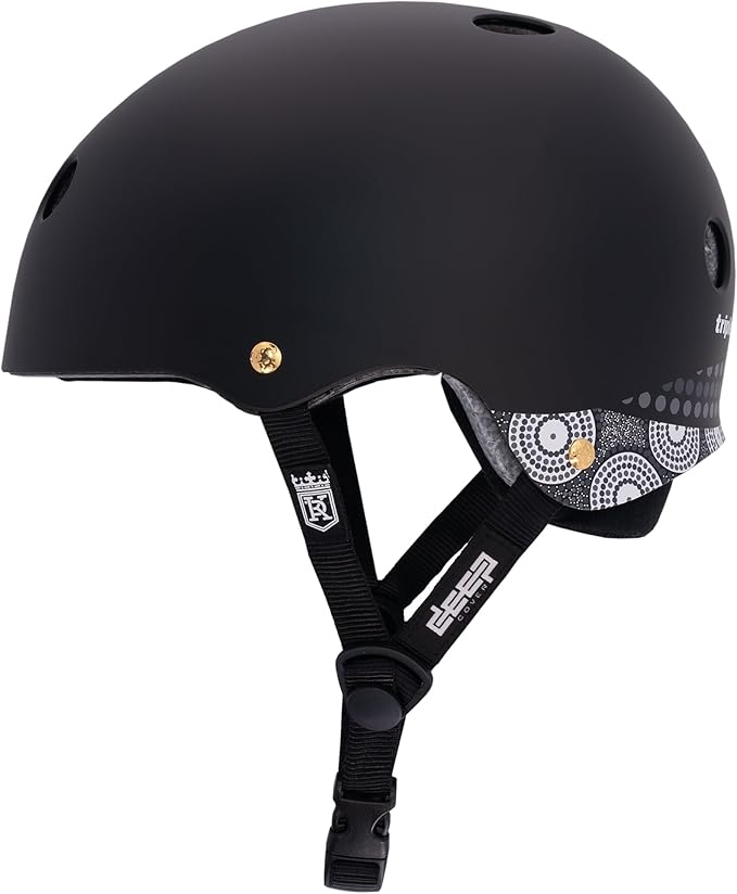 Triple Eight Deep Cover Helmet - Ideal for Skateboarding, Bicycling, BMX, and Roller Skating