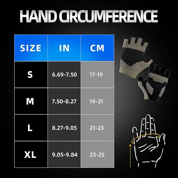 Cycling Gloves for Men Women, Half Finger Bike Gloves for Biking, Gym, Weight Lifting, Rowing, Riding, Outdoor Sports