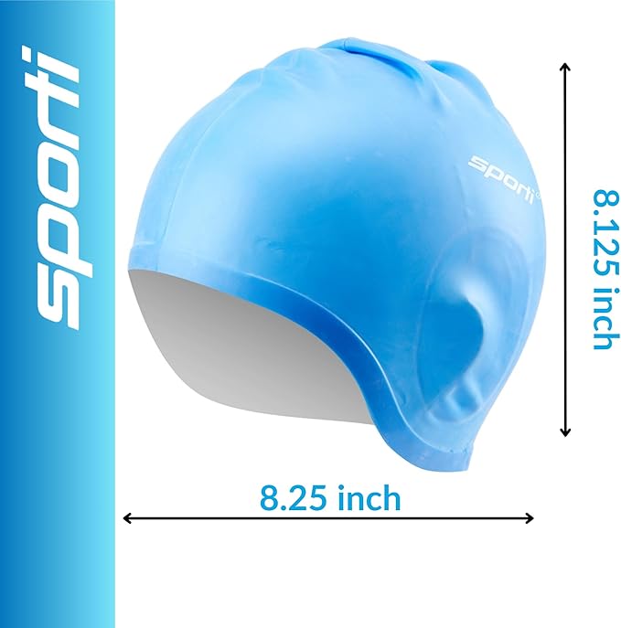 Sporti Silicone Ear Swim Cap