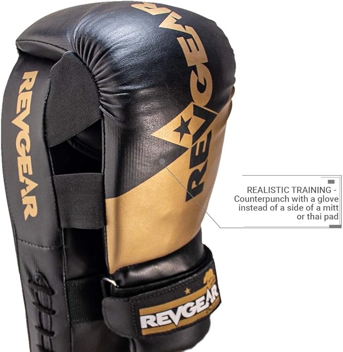 Revgear Phoenix Boxing Mitts and Pads Pair (All in One - Target & Glove) - Ideal Boxing Equipment for Men, Women, Kids - Perfect for MMA, Muay Thai, Kickboxing, Sparring, and Boxeo Training