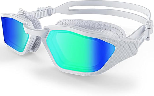 Swim Goggles, Unisex Adult Swimming Goggles for Men Women Youth - Anti Fog, Anti UV, No Leakage, HD Wider View