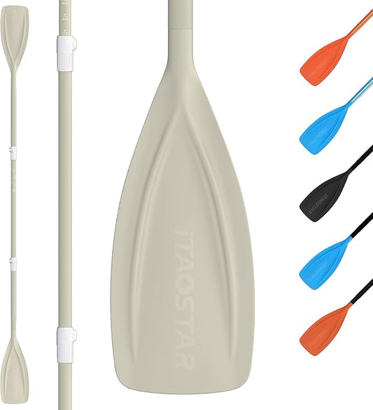 Paddle Board Paddle Detachable, Stand Up Paddle for Adults with Double Locks, Kayak Paddle Adjustable with Glass Fiber Blade, Floating Paddle Board Oar with Lightweight