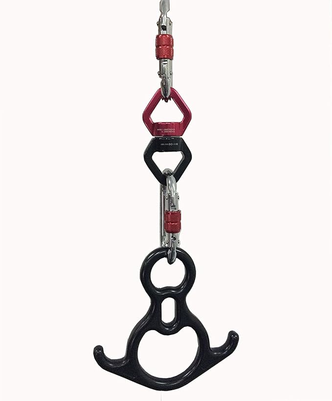 DASKING Aerial Silks Starter Kit - Durable 11Yards of Aerial Yoga Hammock with Hardware, Aerial Swing for Acrobatic Flying Yoga & All Levels (Aerial Rigging Point Up to 14ft)