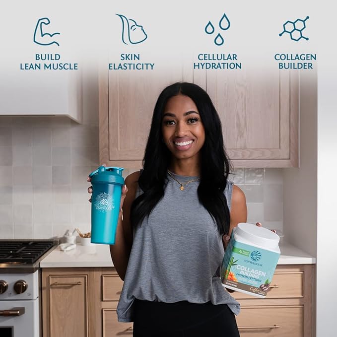 Vegan Collagen Protein Powder for Women Silica Plant Based Collagen Powder Coffee Flavor with Vegan Hair Skin and Nails Vitamins Non-GMO No Added Sugar Soy Dairy & Gluten Free (Coffee, 20 Servings)
